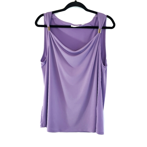 purple chiffon top